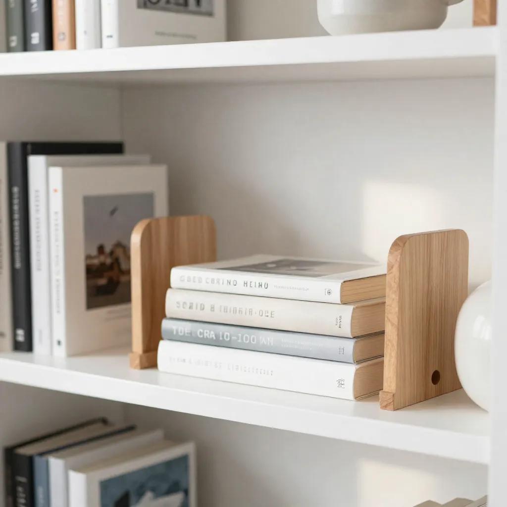 Künstlerische Buchstütze mit handgefertigten Details und individuellem Design