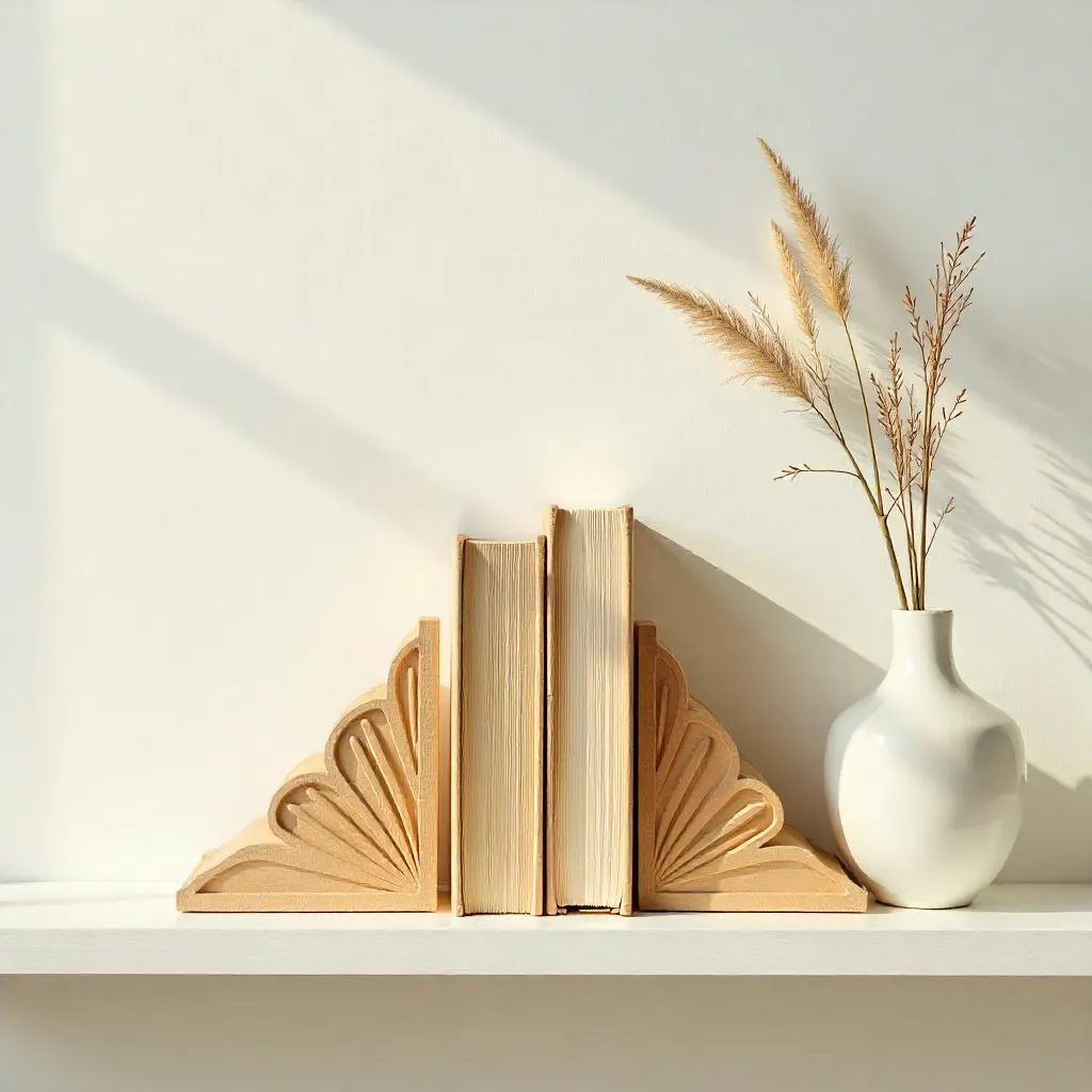 Fertiggestellte Buchstützen in verschiedenen Designs und Materialien