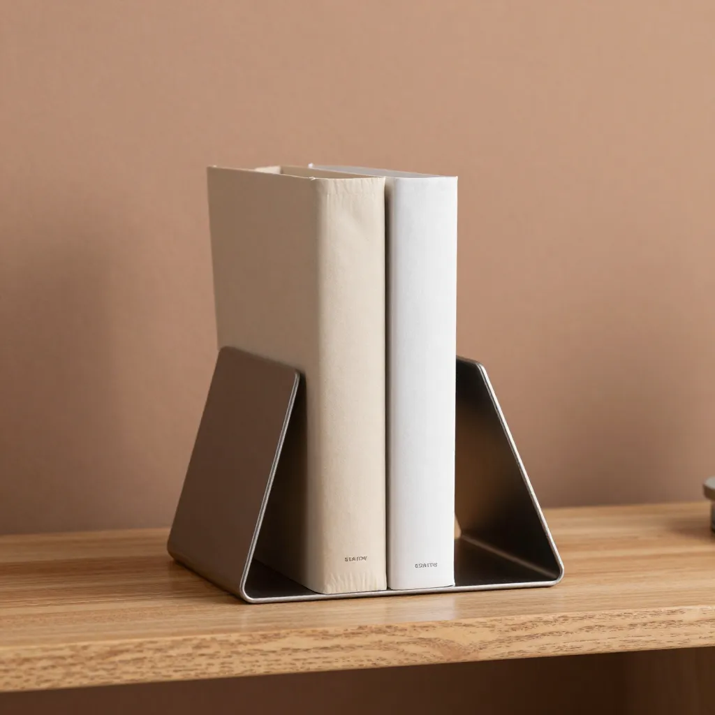 Bücherregal mit verschiedenen Buchstützen-Modellen